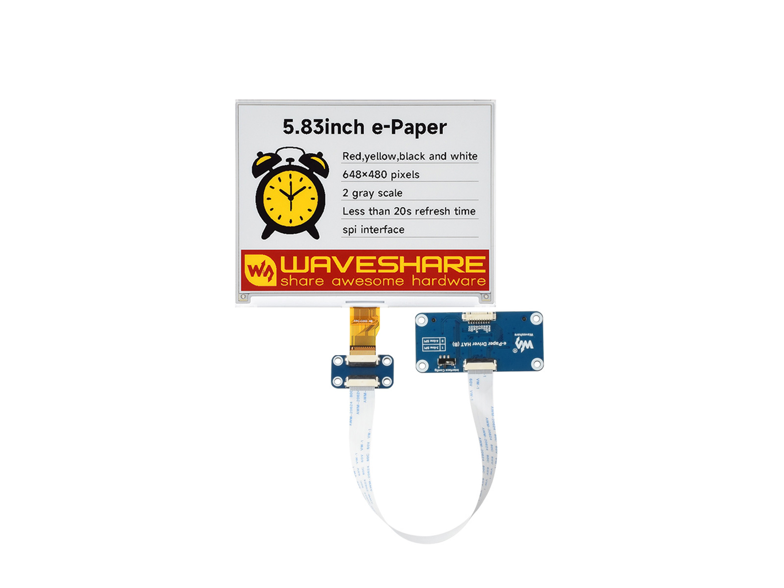 Waveshare 5.83inch E-Paper Dis - đánh giá và giá Display Epaper 2.9