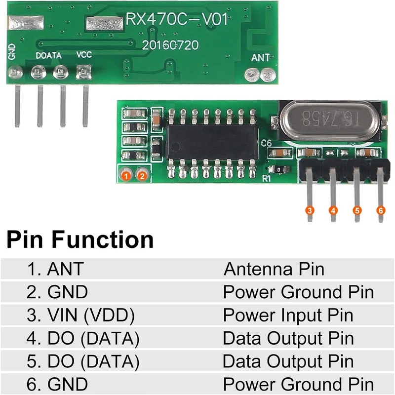 433mhz Wireless RF Transmitter - đánh giá và giá 433Mhz Receiver Module