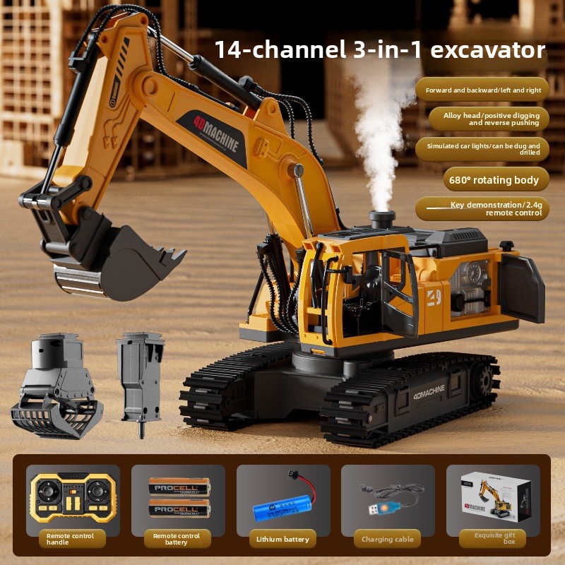 14CH 3-in-1 RC Alloy Excavator - đánh giá và giá Home Automation Tutorial