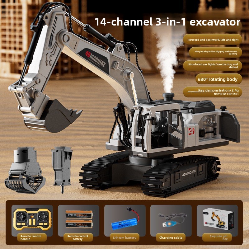 14CH 3-in-1 RC Alloy Excavator - đánh giá và giá Home Automation Tutorial